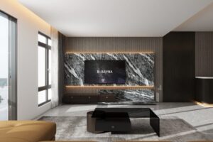 TV Console and Feature Wall